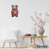 Puzzle en bois 2D x200pcs - Ours en peluche floral