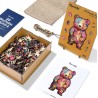 Puzzle en bois 2D x200pcs - Ours en peluche floral