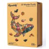 Puzzle en bois 2D x200pcs - Baleine florale