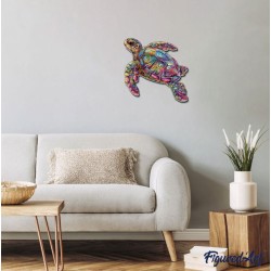 Puzzle en bois 2D x200pcs - Tortue de mer