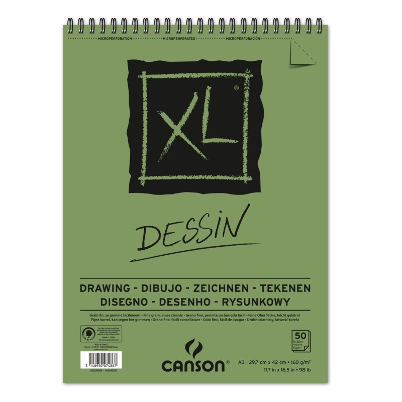 Bloc XL Dessin 160 g/m² Canson à spirales
