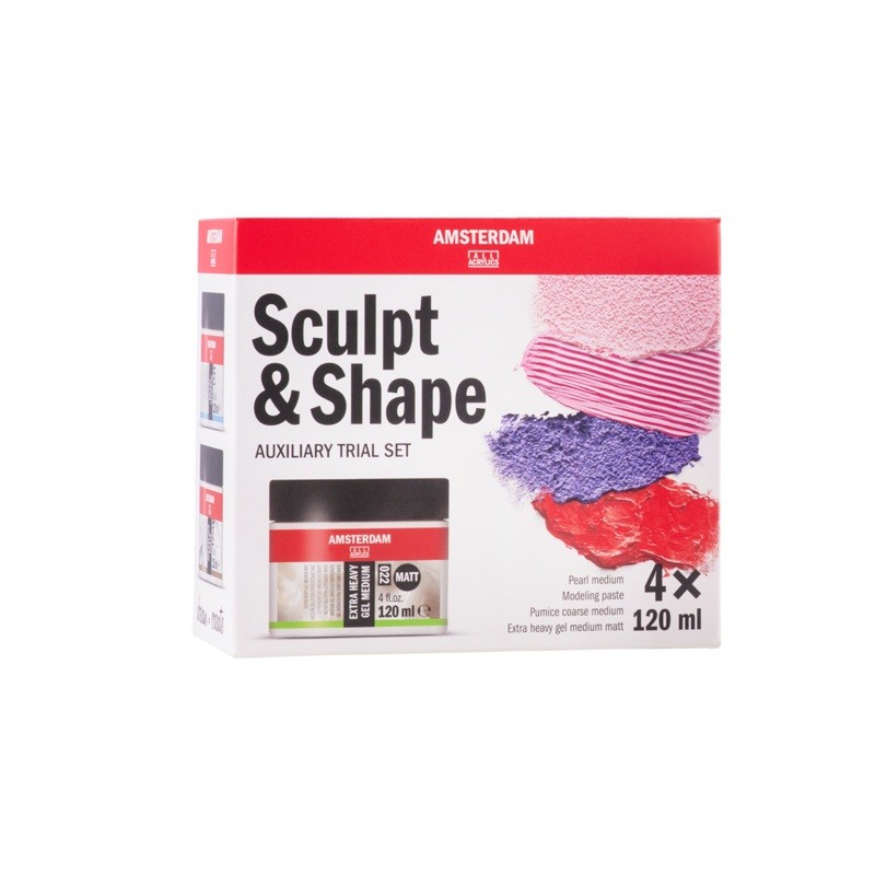 Set "Sculpter et Modeler" de 4 médiums Amsterdam 120 ml