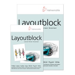 Bloc papier marqueurs Layout 75g/m², 75fls collées