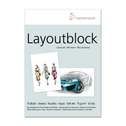 Bloc papier marqueurs Layout 75g/m², 75fls collées