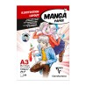 Bloc de papier layout spécial manga 100 g/m², 50 fls collées petit côté