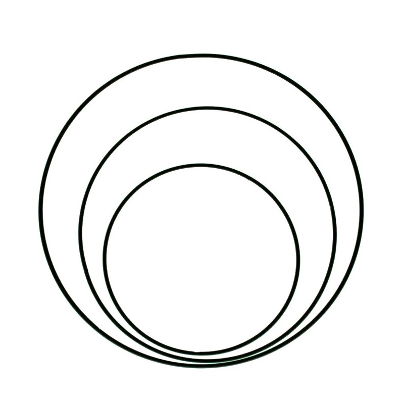 Cercle nu en métal noir pour la décoration