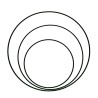 Cercle nu en métal noir pour la décoration