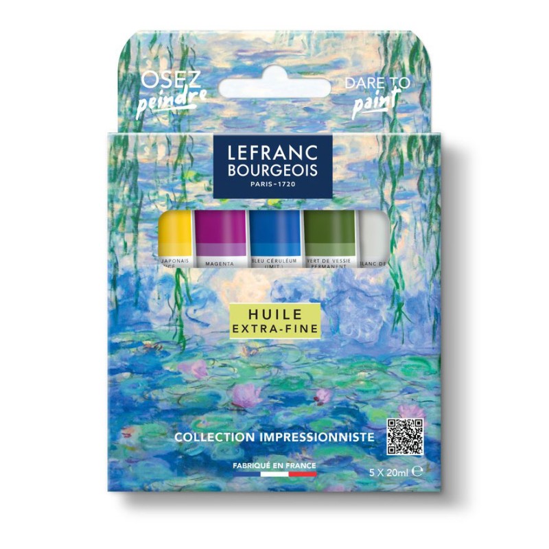 Set Edition Impressionniste huile extra-fine Lefranc, 5 tubes 20ml 