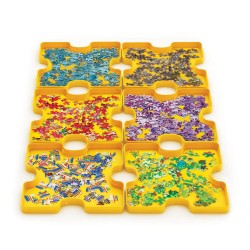 Set de 6 plateaux empilables pour ranger les pièces de puzzle