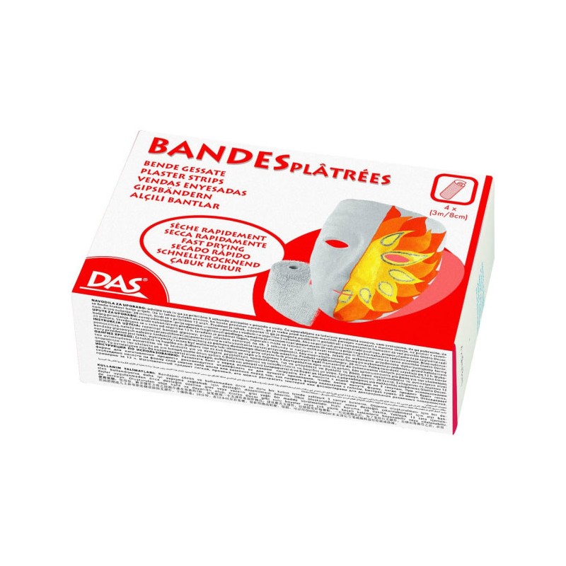 Bandes platrées 8cm x3m, boite x4 pcs