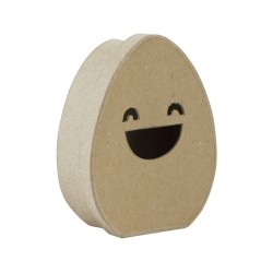 Boîte oeuf sourire "S" en kraft - 4x10x12cm