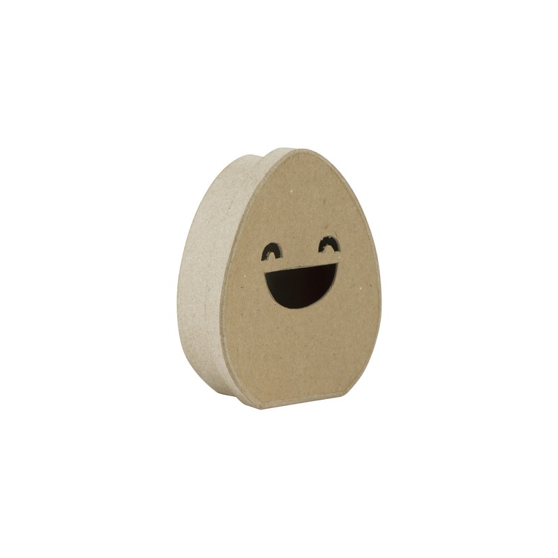 Boîte oeuf sourire "S" en kraft - 4x10x12cm