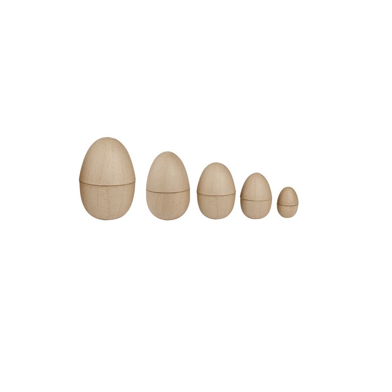 Lot de 5 boîtes oeufs gigognes en kraft