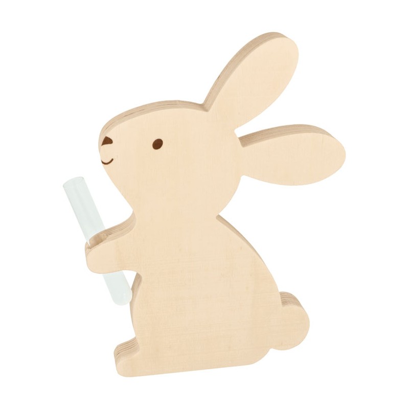 Soliflore en bois 18x24x2,5cm - Lapin