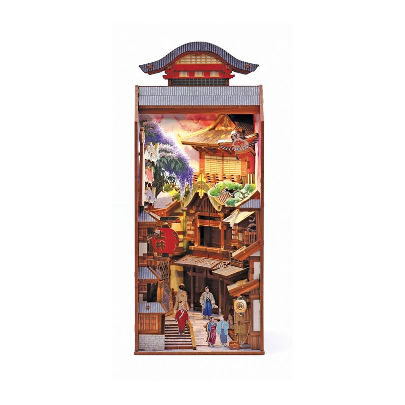 Maquette 3D en bois Book nook - Sakura lane