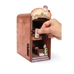Maquette 3D en bois Book nook - Cosy Coffee