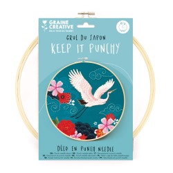 Kit Punch Needle - Grue du Japon ø25cm