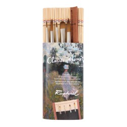Set 5 pinceaux de voyage Raphaël en pincelier bambou Collection Monet