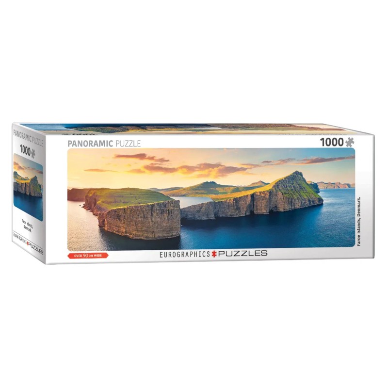 Puzzle 1000 pièces - Panoramique Îles Féroé, Danemark
