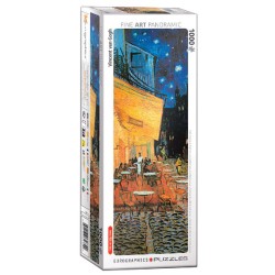 Puzzle 1000 pièces - Panoramique Terrasse du café le soir, de Vincent van Gogh