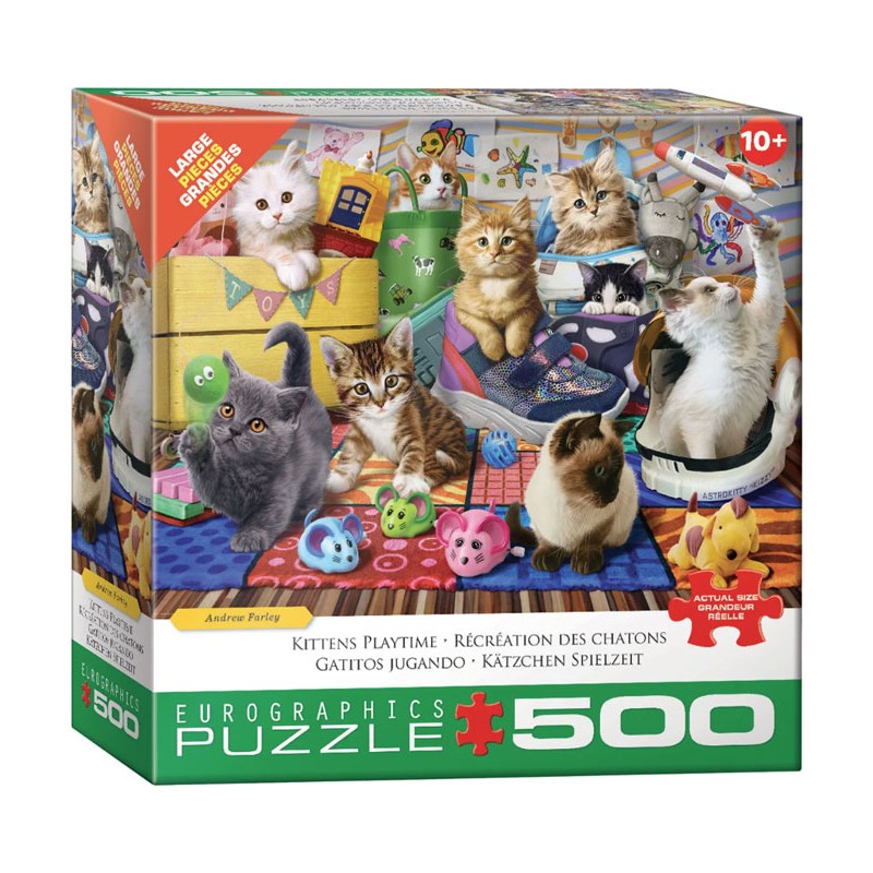 Puzzle 500 pièces - Récréation des chatons