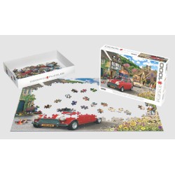 Puzzle 1000 pièces - Mini cooper en voyage