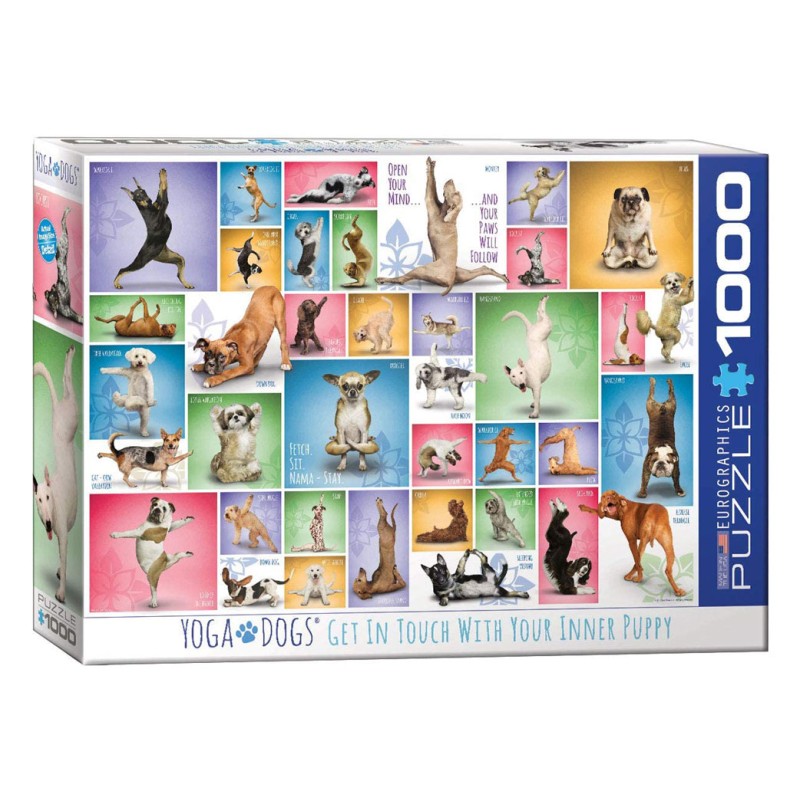 Puzzle 1000 pièces - Yoga Dogs, Chiot intérieur
