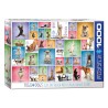 Puzzle 1000 pièces - Yoga Dogs, Chiot intérieur