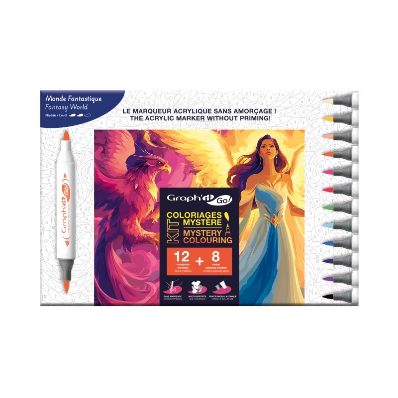 Kit coloriage mystère Monde Fantastique Graph'It GO
