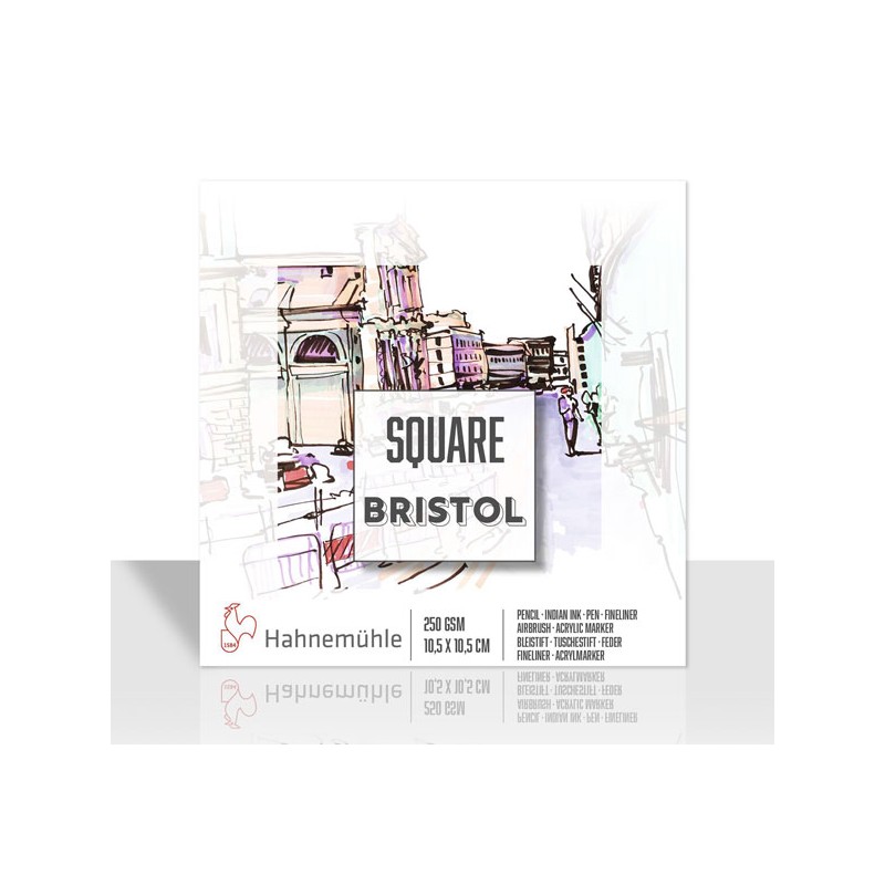 Bloc bristol Square 250 g/m², 15 fls 10.5x10.5 cm