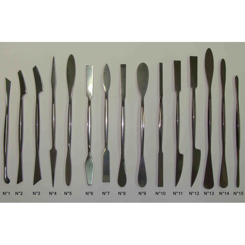 Spatule ébauchoir plate pour restaurateur et sculpteur en inox