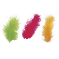 Plumes de couleur duvetées 10/15cm, sachet de 15 pcs