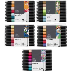 Sets de 12 feutres Promarker Manga + 1 Blender