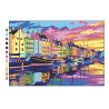 Kit coloriage mystère Ville au soleil couchant Graph'It Go