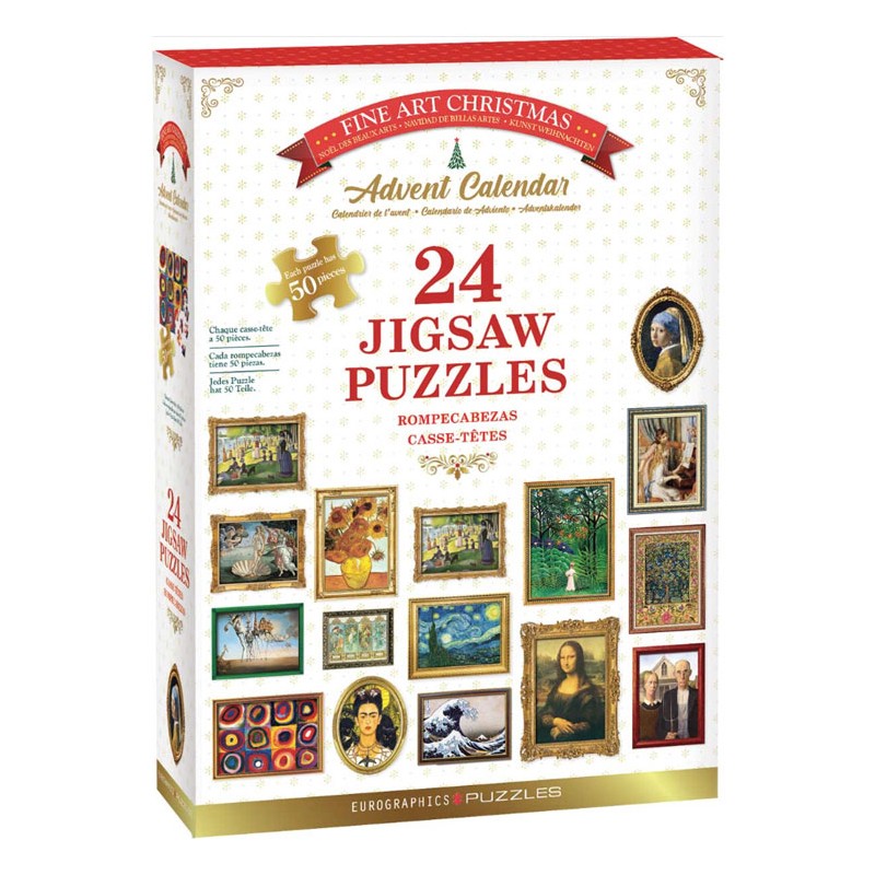 Calendrier de l'Avent Eurographics, 24 puzzles de 50pcs - Noël des Beaux-Arts