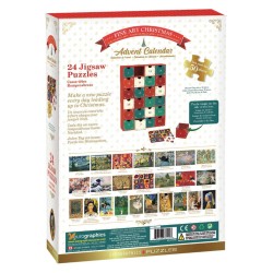 Calendrier de l'Avent Eurographics, 24 puzzles de 50pcs - Noël des Beaux-Arts
