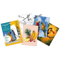 Coloriage à l'eau MagiDô x4pcs - Thème Tropical