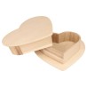 Boîte coeur en bois 19x19x5 cm