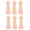 Pions en bois h.7cm x6pcs