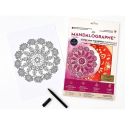 Gabarit pour mandalas Mandalographe - Fleurs