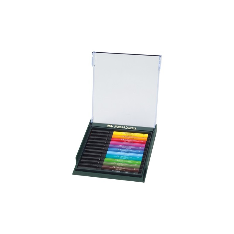Boîte de 12 feutres Pitt Artist Pen Faber Castell