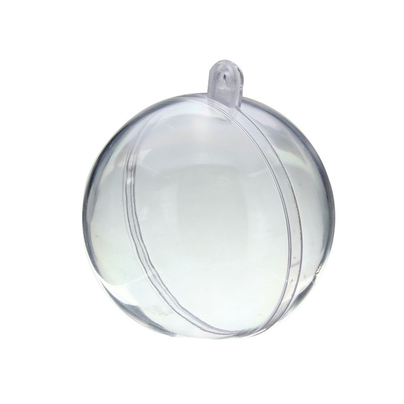 Boules en plastique transparent 2 parties