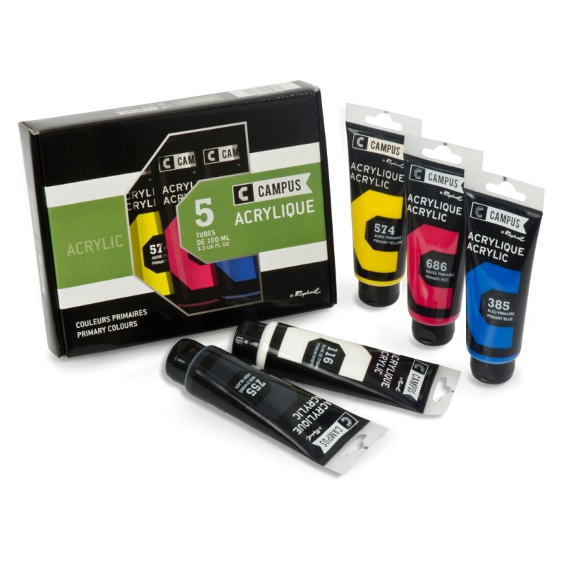 Set de peinture acrylique Campus 5x100 ml