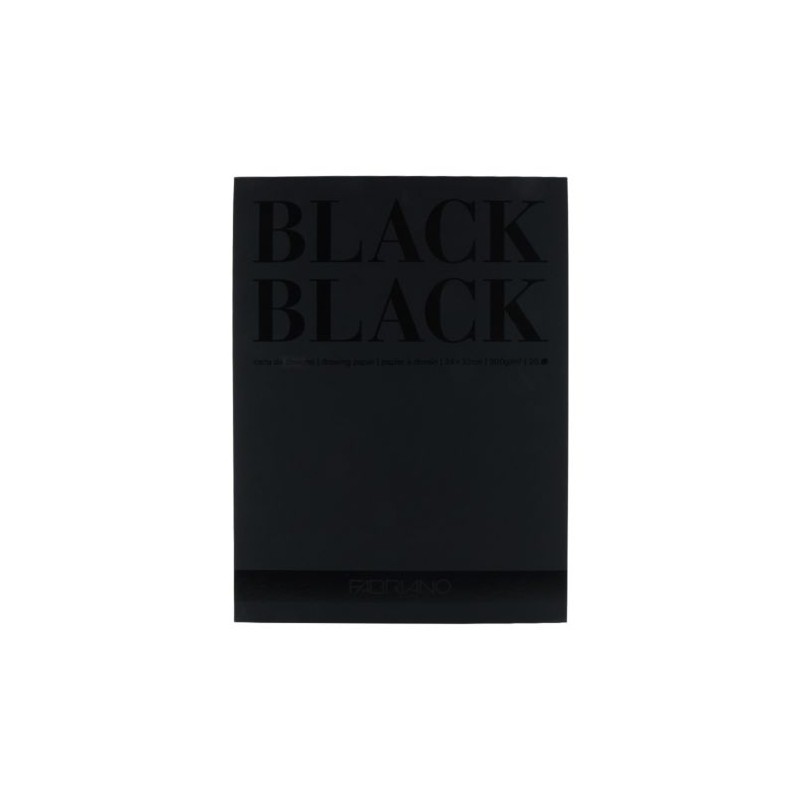 Bloc de papier ultra noir Black Black 300 g/m², 20 fls collées 1 côté