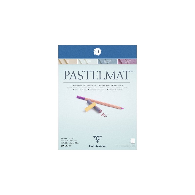 Bloc papier Pastelmat 360 g/m², assortiment n°4