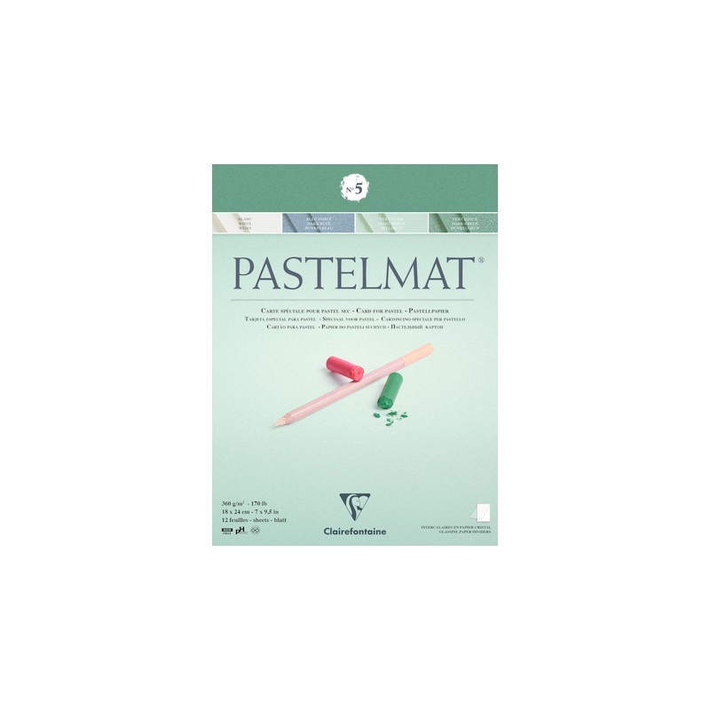 Bloc papier Pastelmat 360g/m², assortiment n°5