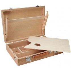 Coffret mallette en hêtre - 26x37,5x8,5 cm