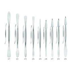 Spatule courbe pour restaurateur et sculpteur en inox